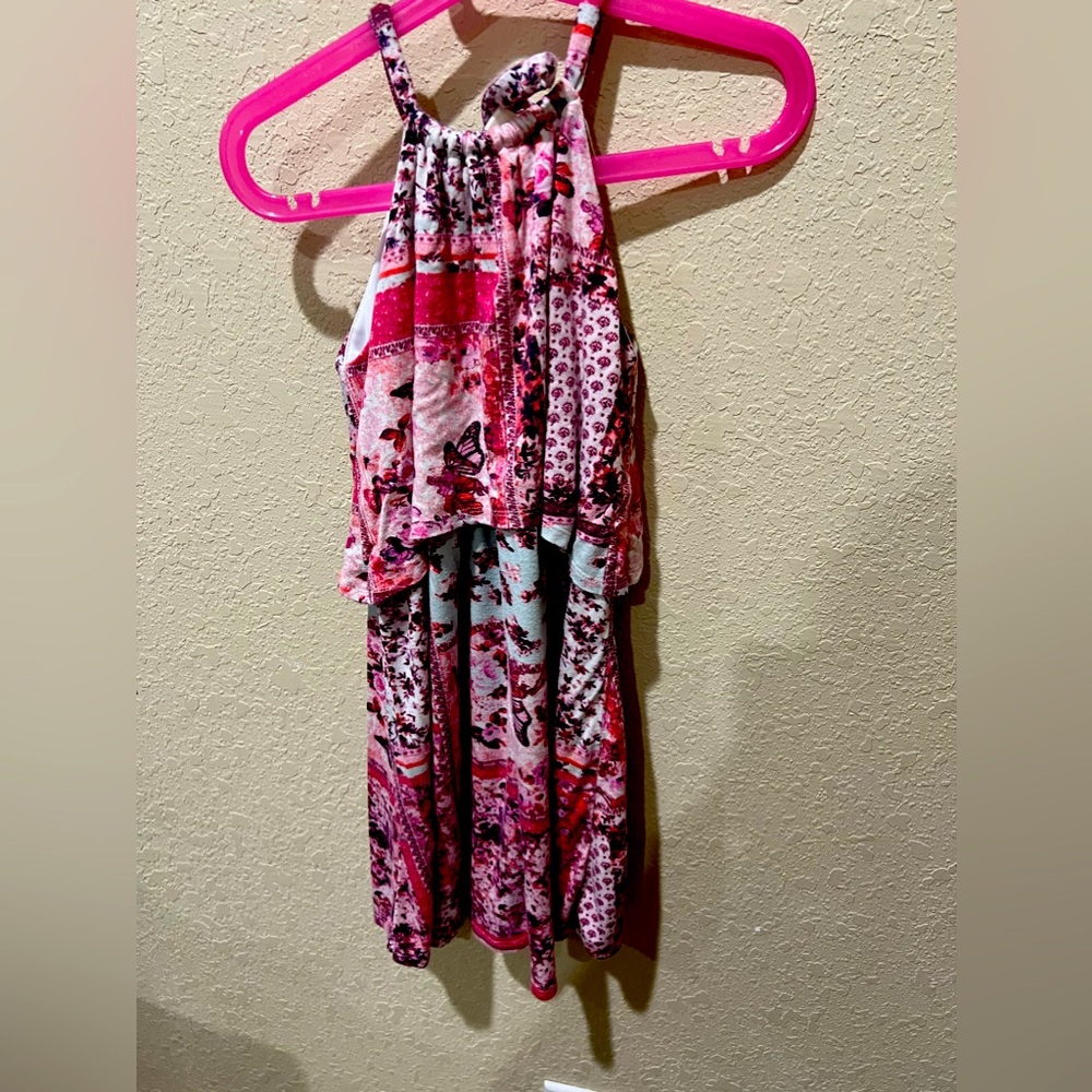 Springy pink print sundress